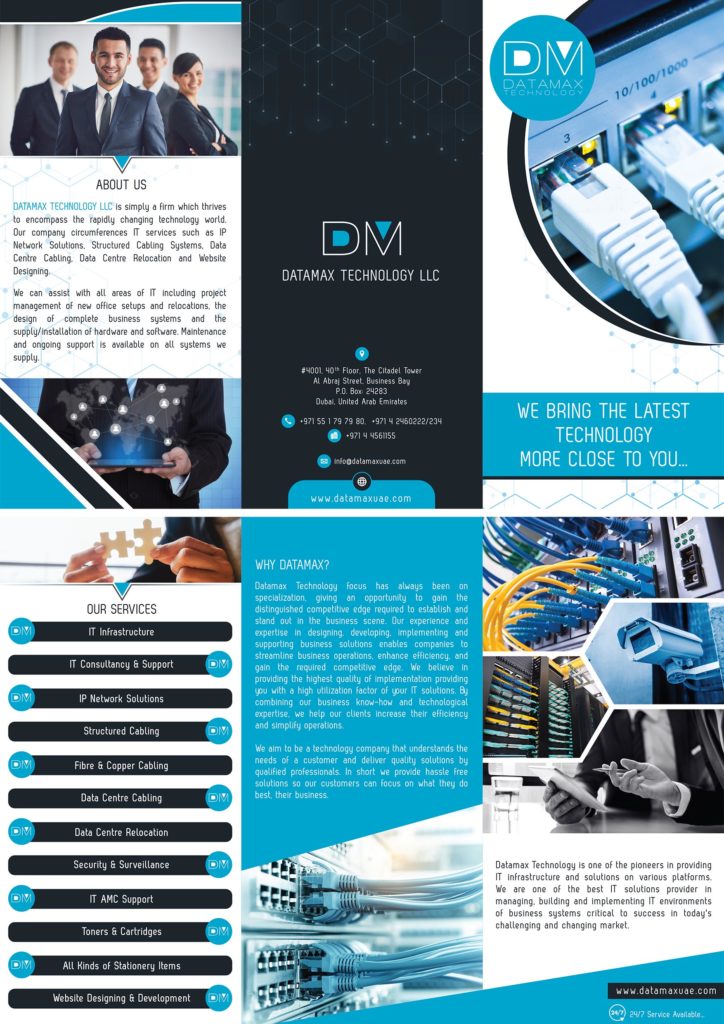 Datamax Technology- A4 2 Folded Brochure